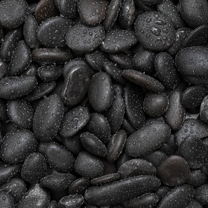 Polished Black Pebbles For Landscaping Black River Stones