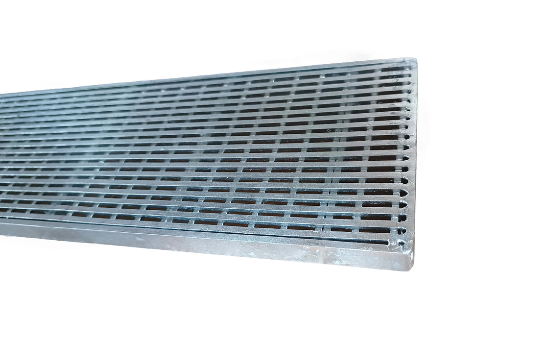 Heavy Duty Storm Water Drainage Galvanised Steel Linear Grate Only 150mm x 20mm x 1m Length