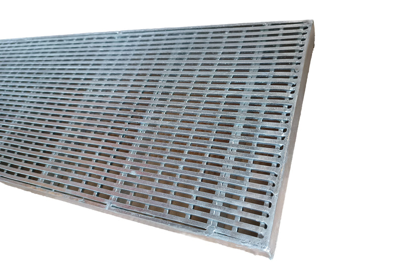 Class B Storm Water Drainage Galvanised Linear Steel Grate Only 230mm 25mm 1m