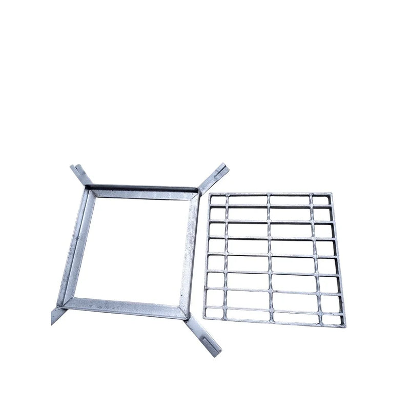 Class A Light Duty Galvanised Square Drain Grate & Frame Set 305mm X 305mm X 25mm