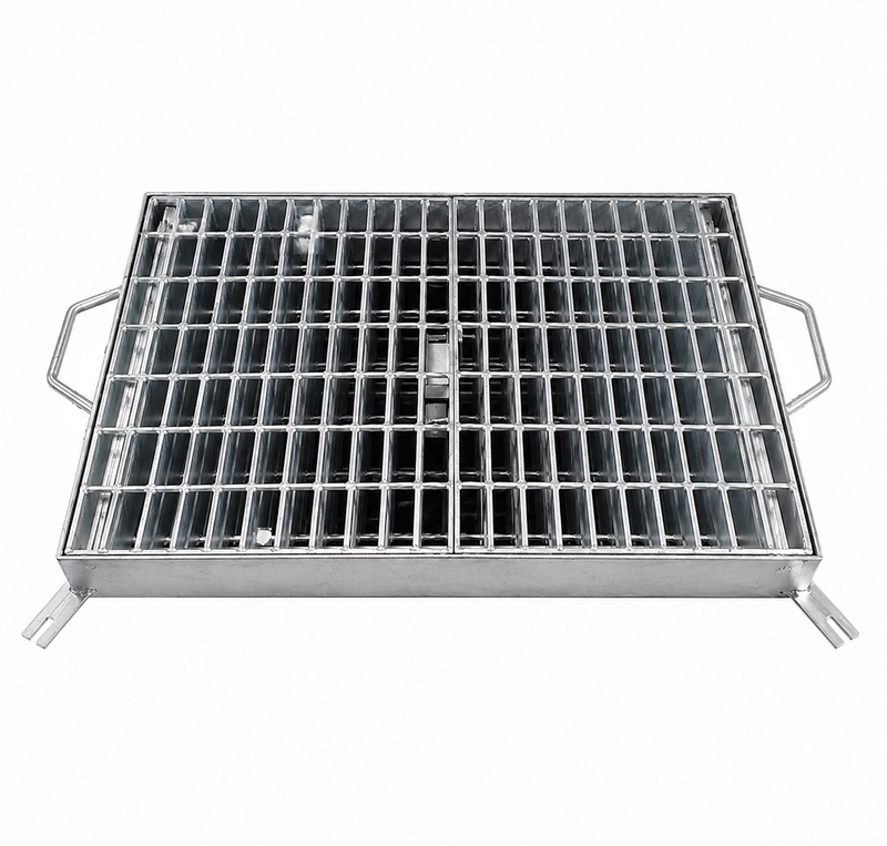 Class B Galvanised Grate and Frame Hinge Lockable 600mm X 900mm X 50mm