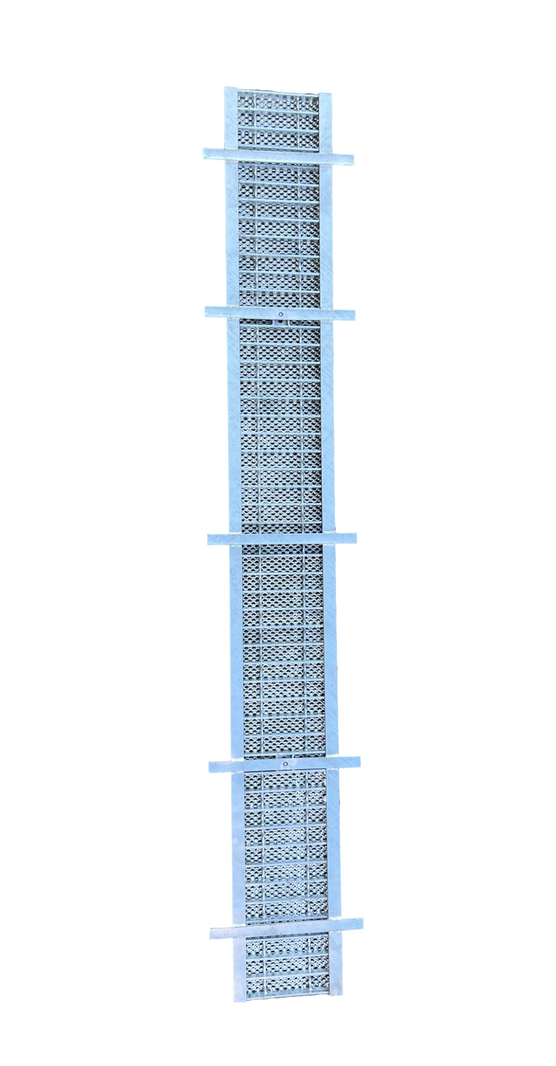 Galvanised Steel Heelguard Grate and Frame Complete Set 230mm 30mm 2m