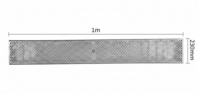 Class B Storm Water Galvanised Heelguard Grate Only 230mm 25mm 1m