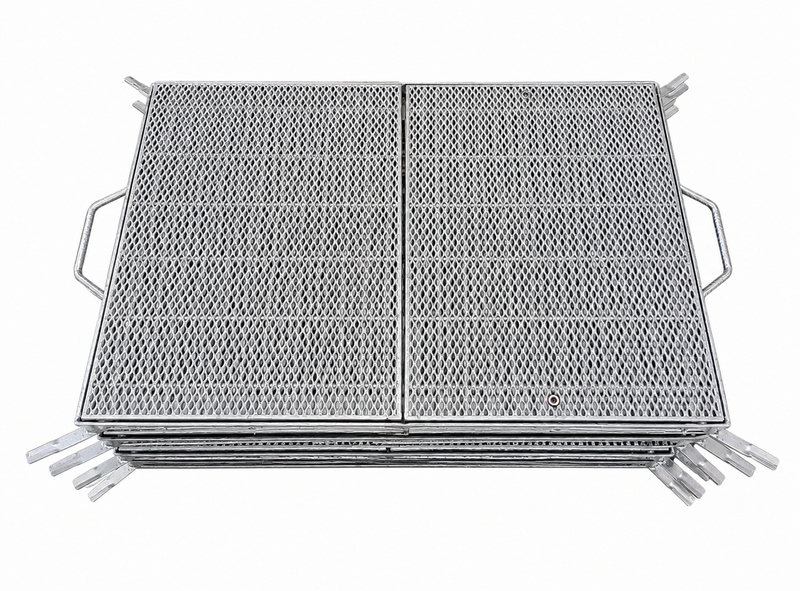 Class B Galvanised Heelguard Grate and Frame 600mm X 900mm X 50mm | Centre Hinged and Open