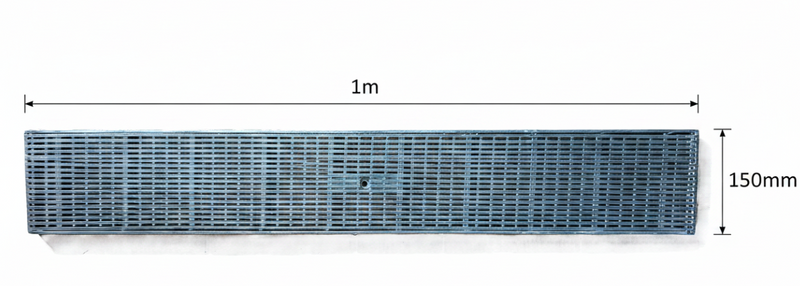 Class B Storm Water Drainage Galvanised Steel Linear Grate Only 150mm x 20mm x 1m Length