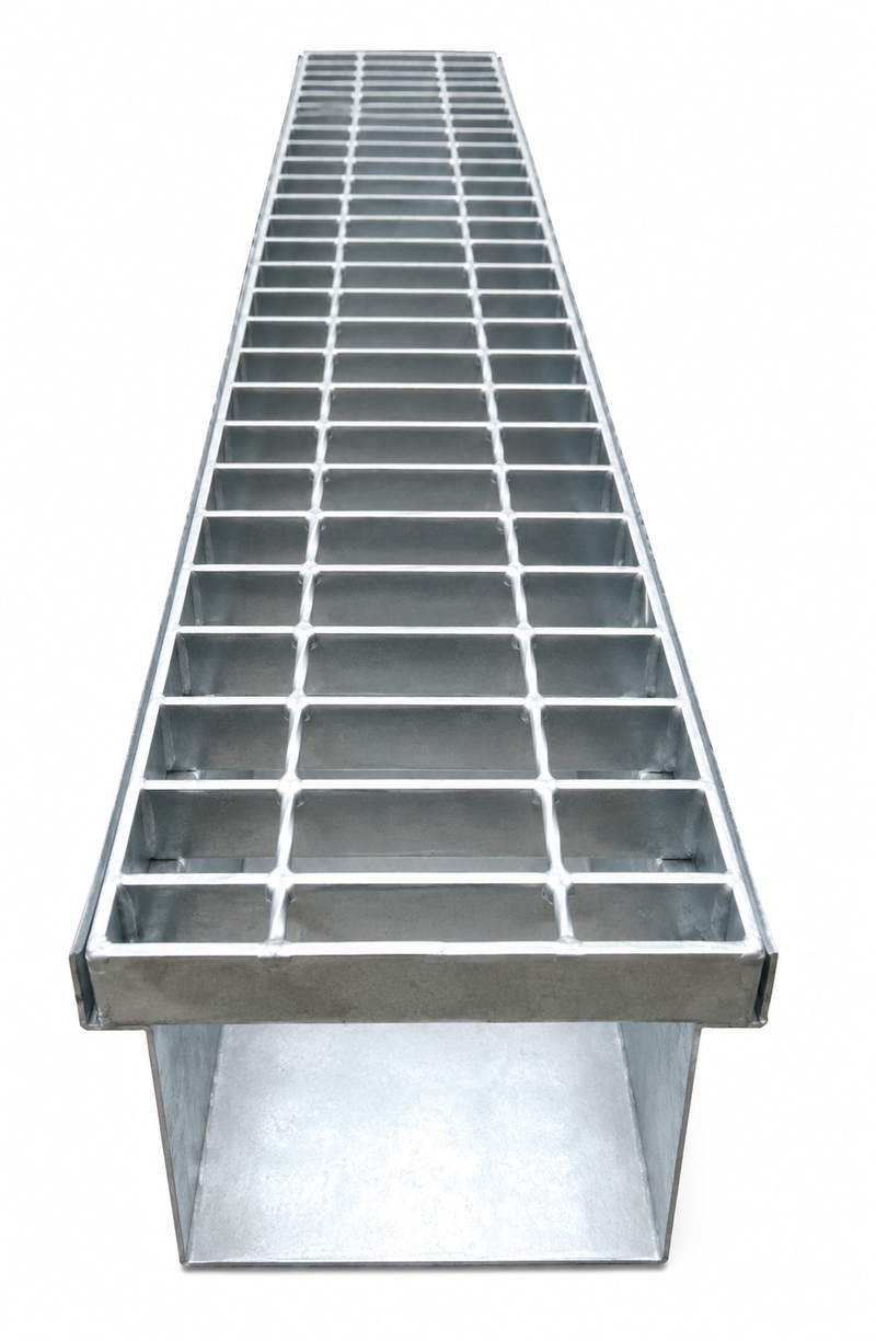 Class B Hot-Dipped Galvanised Traditional Grate and Channel Drainage Set - 3 Sizes Available