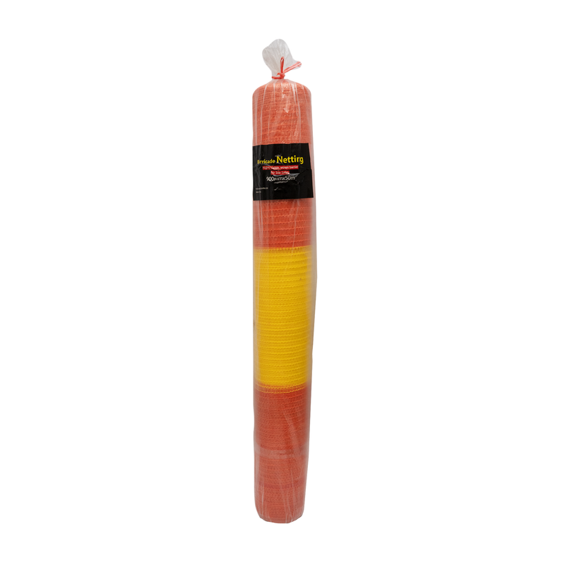 Heavy Duty Site Safety Barrier Mesh Orange & Yellow High Visibility 900mm x 50m