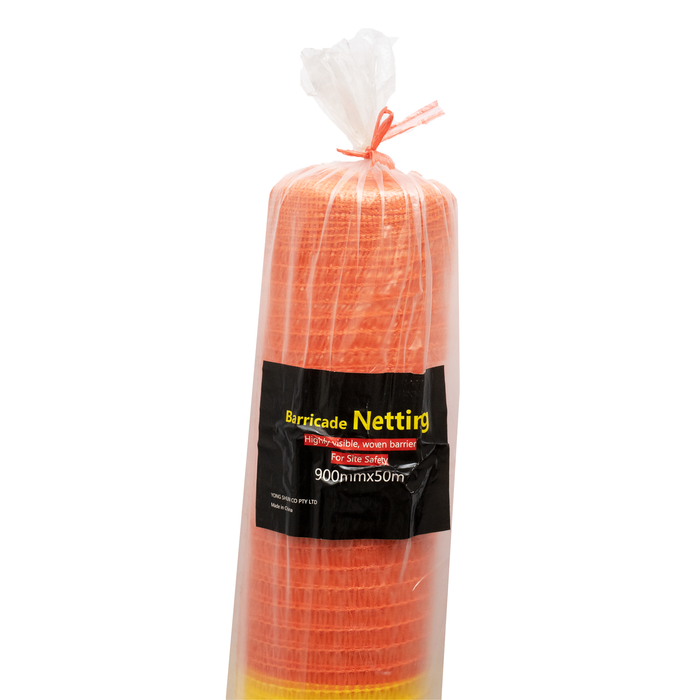 Heavy Duty Site Safety Barrier Mesh Orange & Yellow High Visibility 900mm x 50m