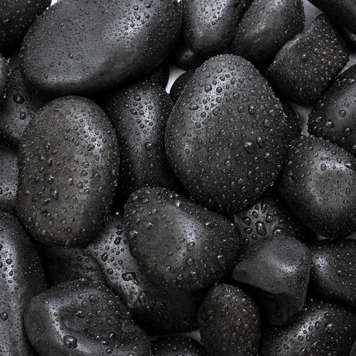 Polished Black Pebbles For Landscaping Black River Stones