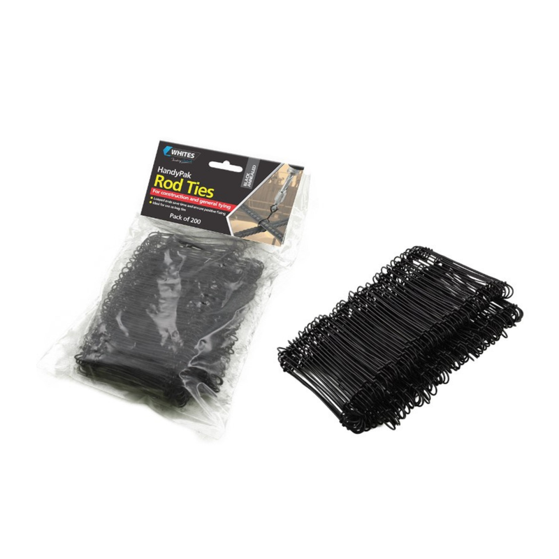 Annealed Rod Tie Black Handy Pack 110mm | 200 Pieces