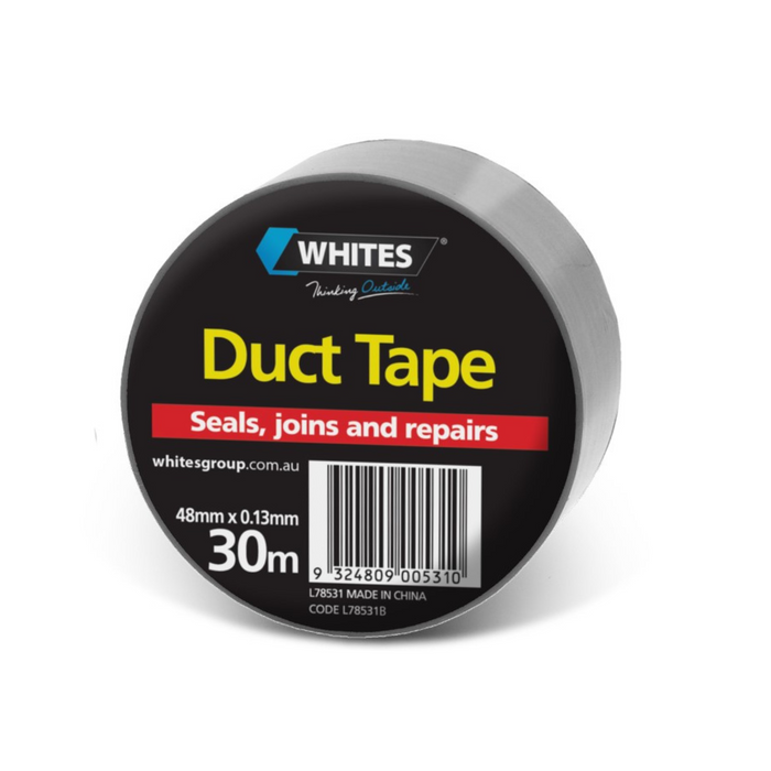 Whites PVC Duct Tape Grey 48mm x 0.13mm x 30m