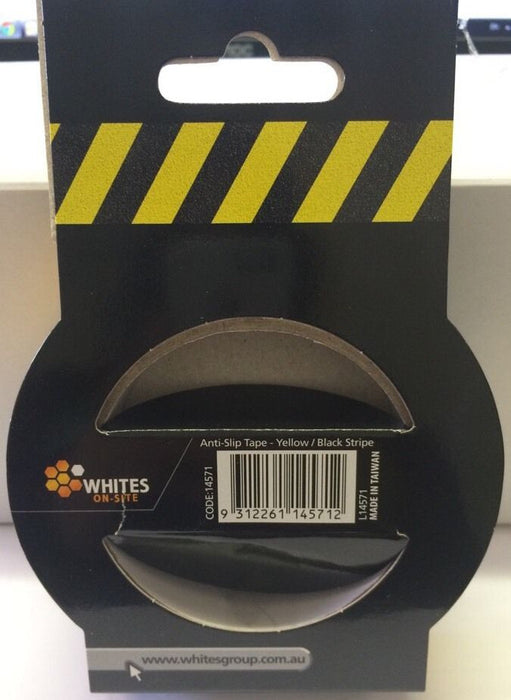 Anti Skid Non-Slip Tape | Black & Yellow High Visibility 25mm x 5m