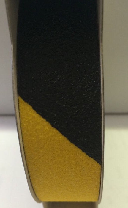 Anti Skid Non Slip Tape - Black & Yellow High Visible - 25 mm X 5 m - (1 Roll)
