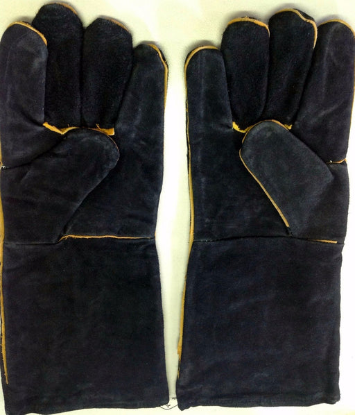 Welding Gloves | Black and Gold Heavy Duty Leather Gloves